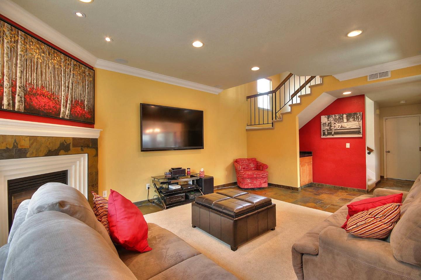 761 Superior Road Milpitas, CA 95035 - Photo 33 of 41 a living room with furniture and a fireplace