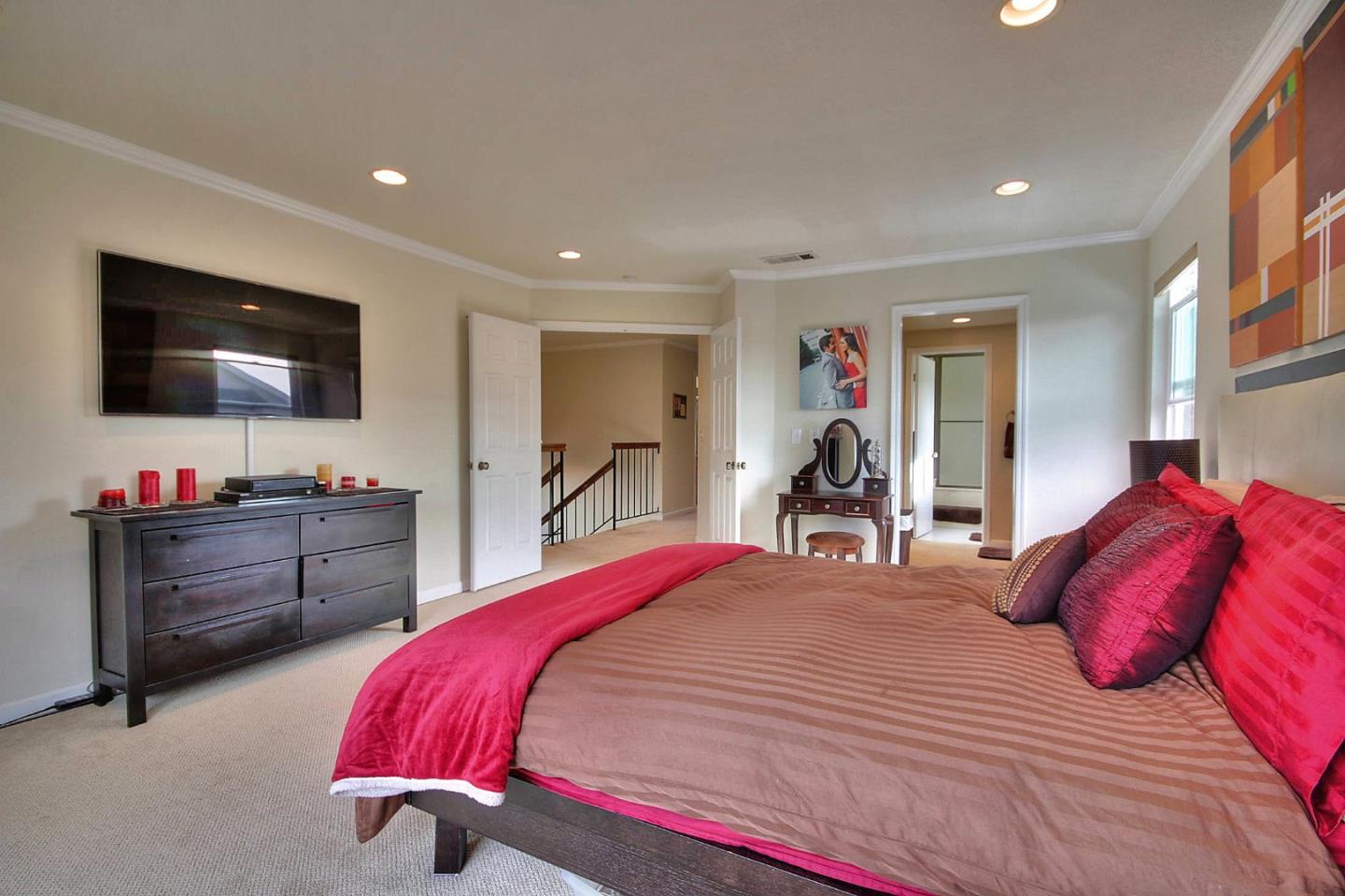 761 Superior Road Milpitas, CA 95035 - Photo 8 of 41 a bed room with a bed and a flat screen tv