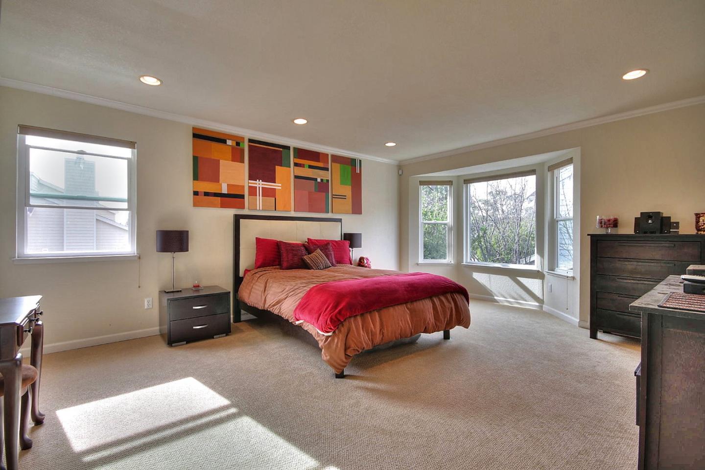 761 Superior Road Milpitas, CA 95035 - Photo 9 of 41 a bedroom with a bed and glass windows