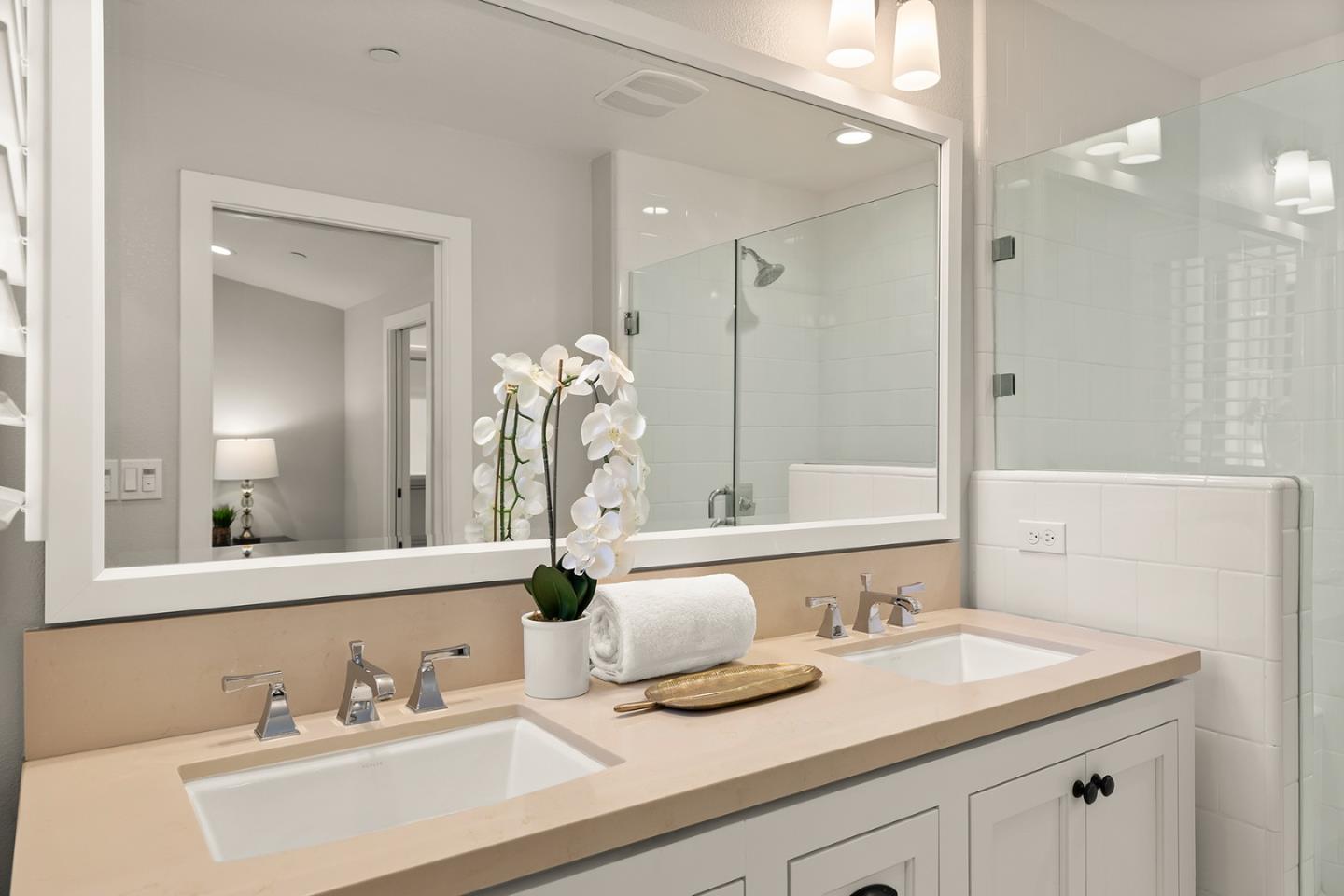 425 Robin Ridge Way Campbell, CA 95008 - Photo 35 of 46 a bathroom with a sink and a mirror