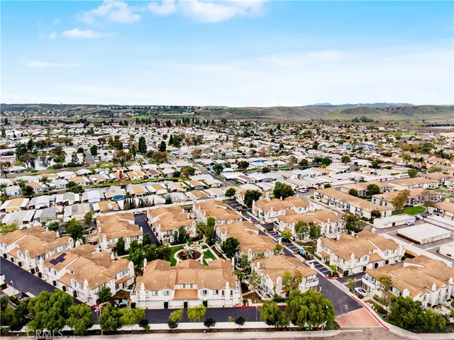 an aerial view of multiple house