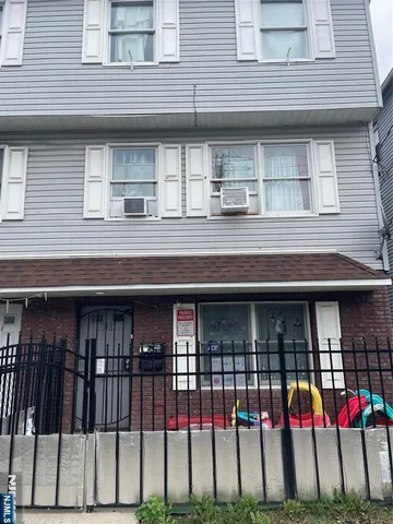 a view of an entrance of the building