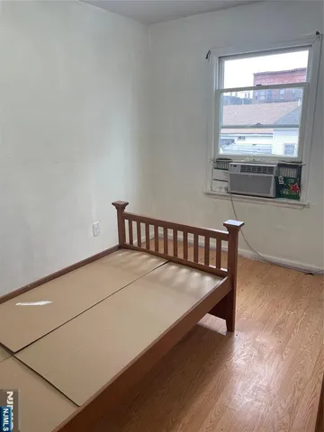 a view of a hallway with windows