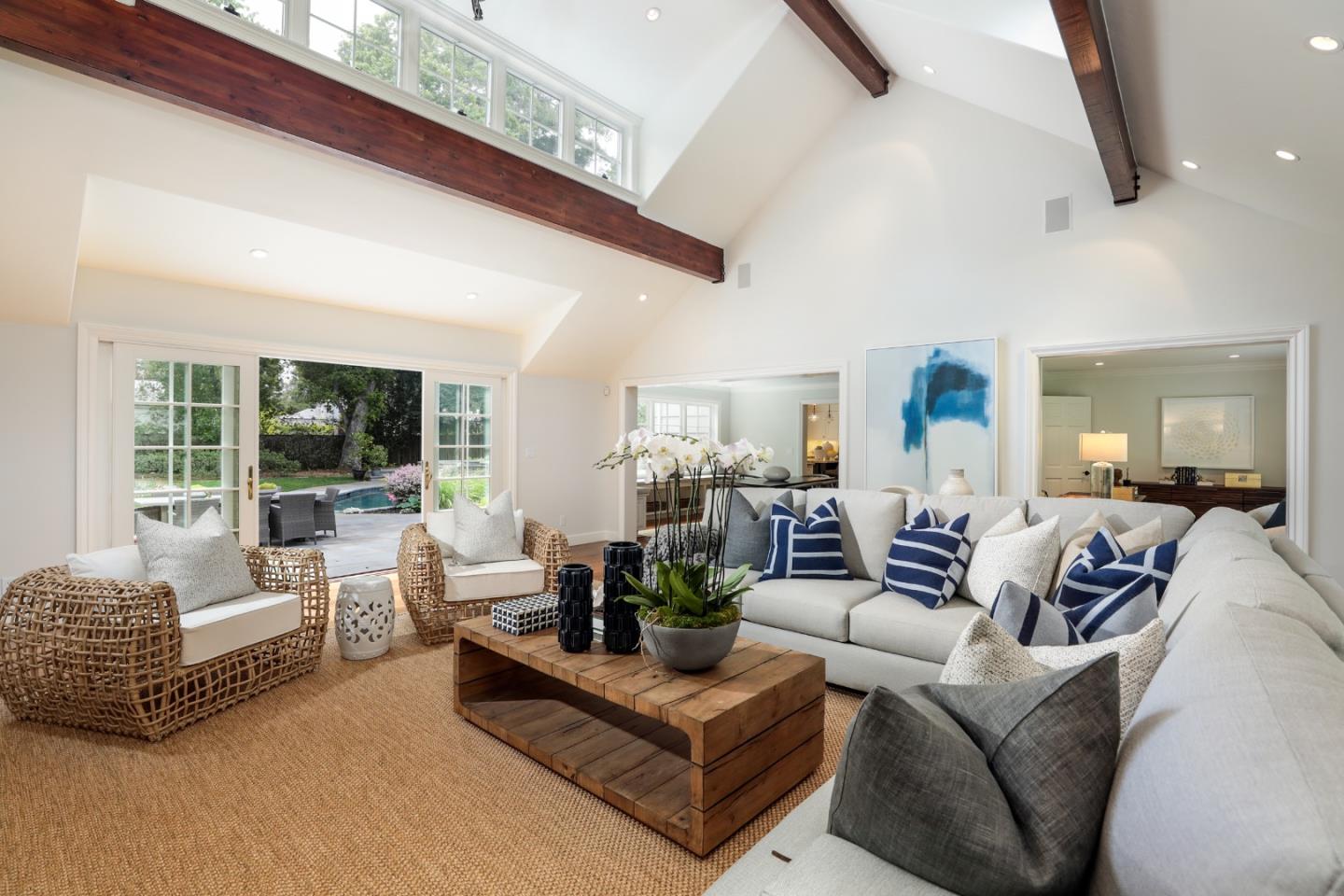 96 Laburnum Road Atherton, CA 94027 - Photo 11 of 40 a living room with furniture and a large window