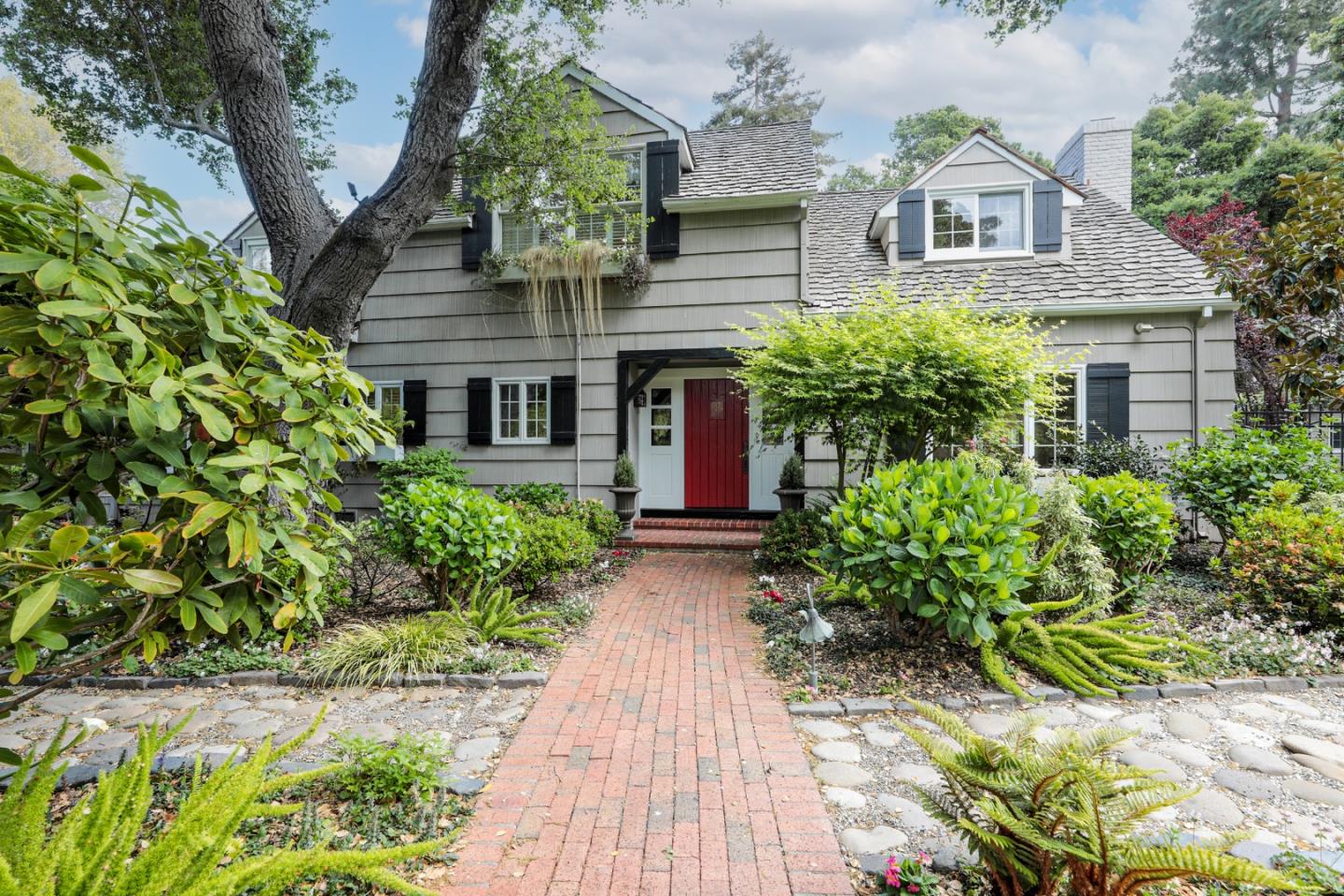 96 Laburnum Road Atherton, CA 94027 - Photo 3 of 40 front view of a house with a yard