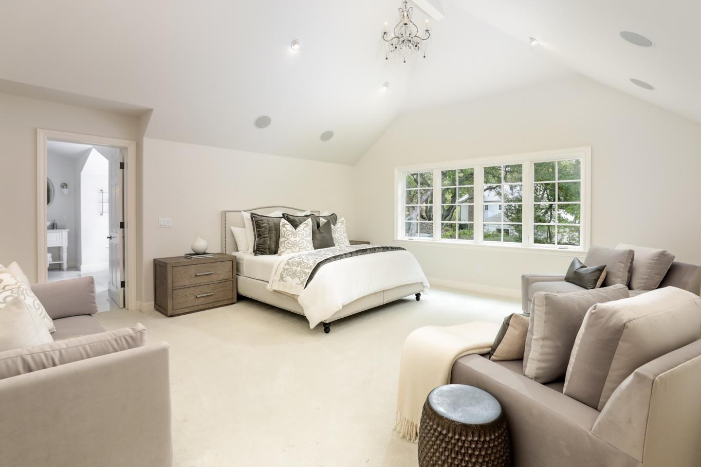 96 Laburnum Road Atherton, CA 94027 - Photo 28 of 40 a bedroom with furniture and a large window