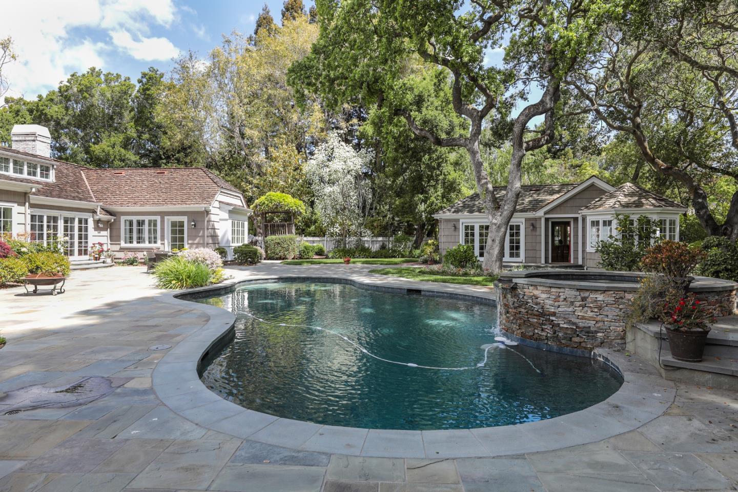 96 Laburnum Road Atherton, CA 94027 - Photo 40 of 40 a view of a house with swimming pool