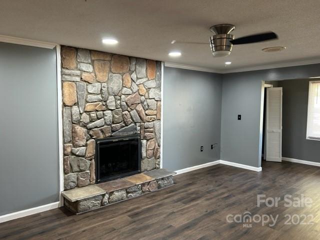 110 Joycetown Church Road Southwest Lenoir, NC 28645 - Photo 14 of 42 a view of an empty room with wooden floor and a fireplace