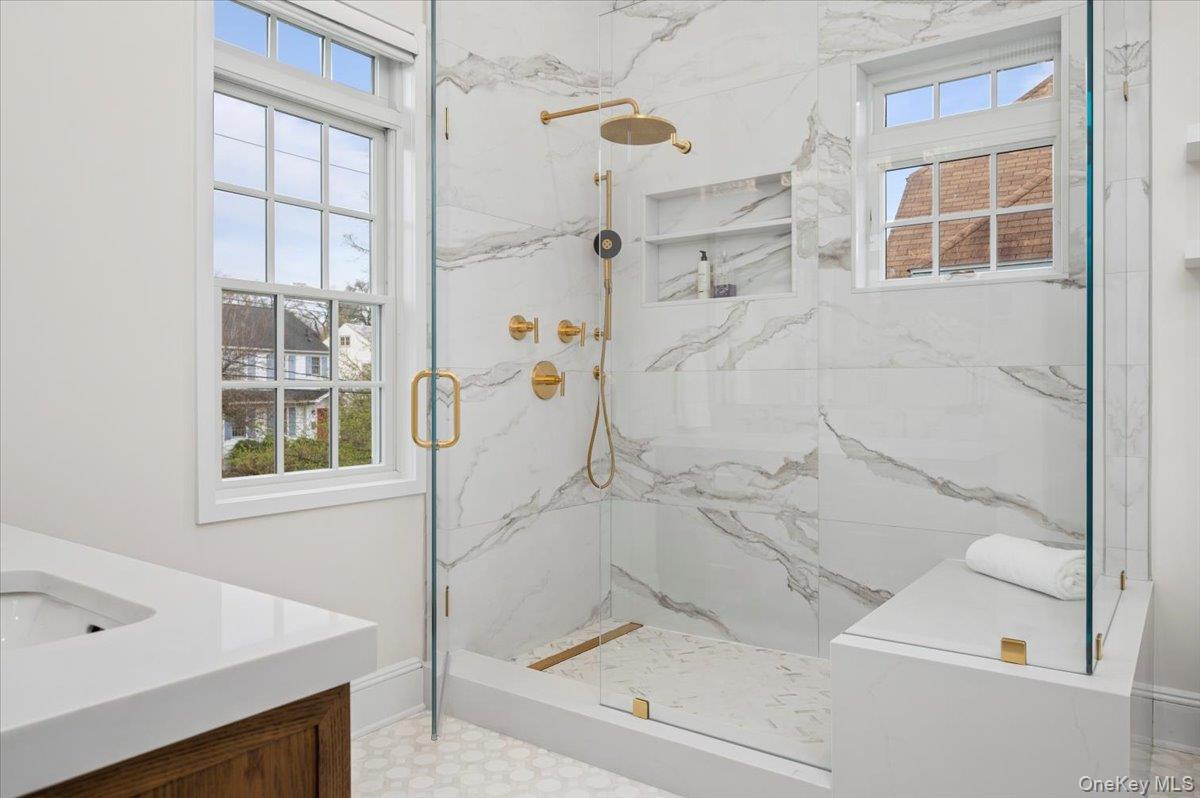 19 Nassau Road Larchmont, NY 10538 - Photo 17 of 40 a bathroom with a shower