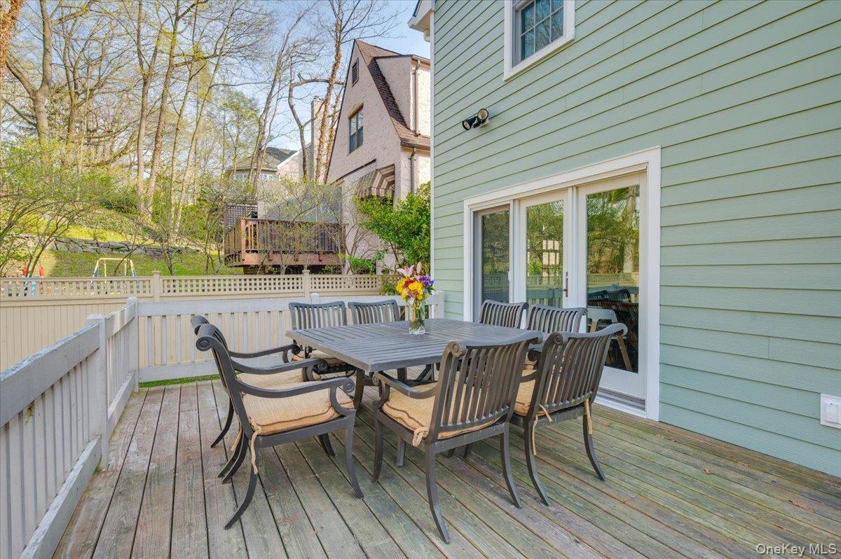 19 Nassau Road Larchmont, NY 10538 - Photo 26 of 40 a view of a patio with table and chairs and wooden floor