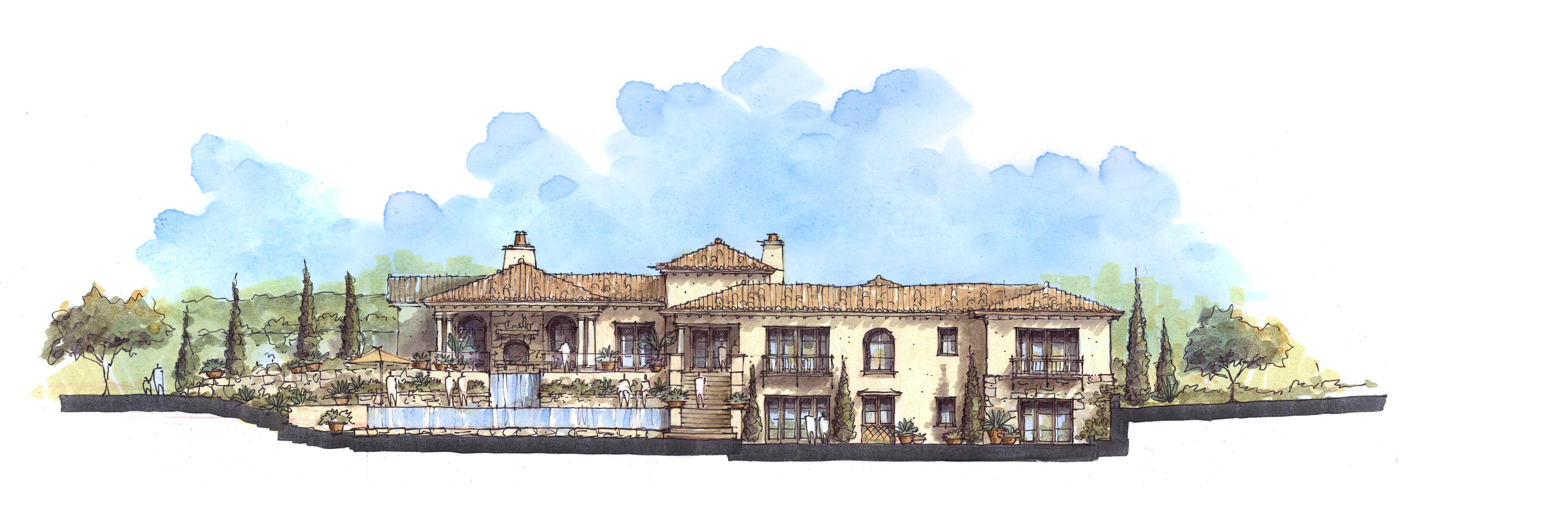 200 Montecito Ranch Lane Summerland, CA 93067 - Photo 1 of 12 200 MRL - EAST ELEVATION CONCEPT SKETCH