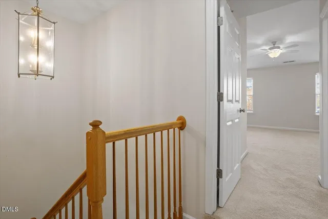 a view of a hallway with entryway