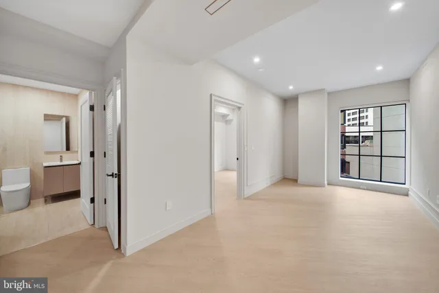 wooden floor and windows in a room