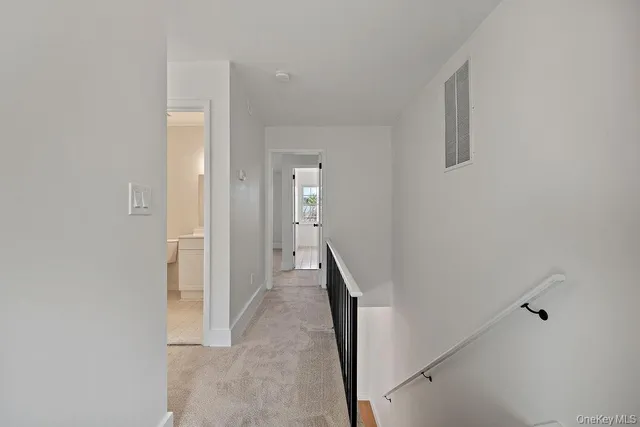 a view of a hallway with a hallway