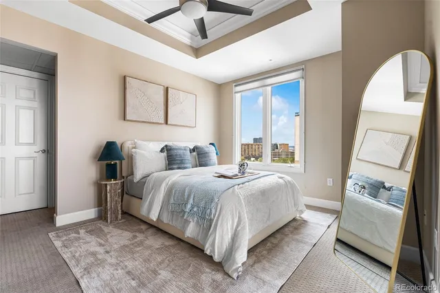 a bed room with a bed and a couch