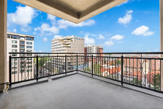 a view of balcony with city view