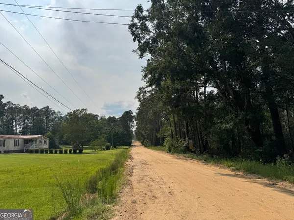 a view of a yard with a tree