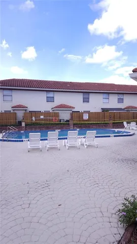 a view of building with outdoor area