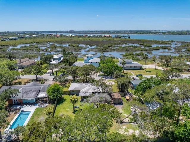 an aerial view of residential building with outdoor space