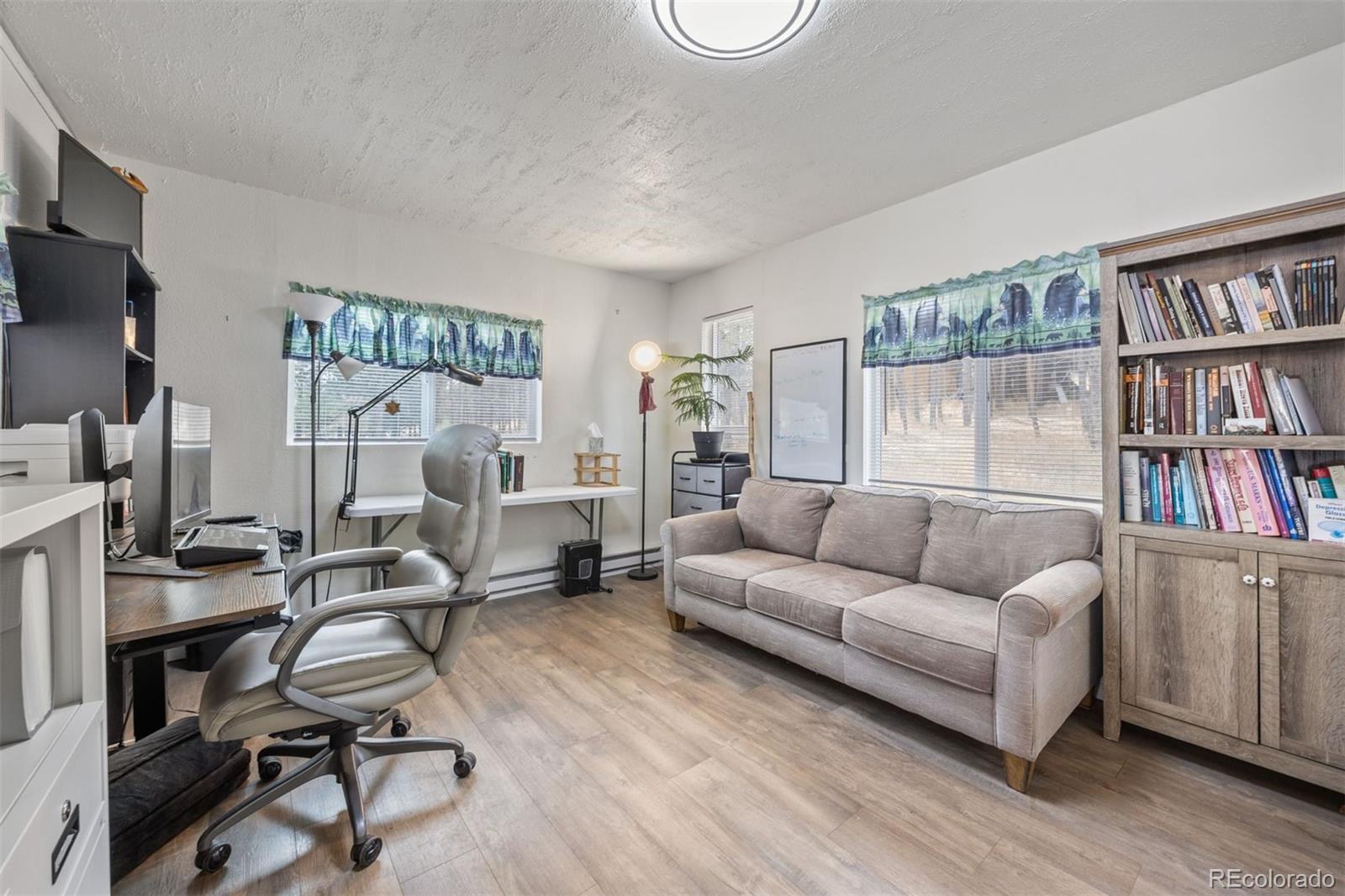 1768 Bluebird Drive Bailey, CO 80421 - Photo 4 of 50 a living room with furniture and a book shelf