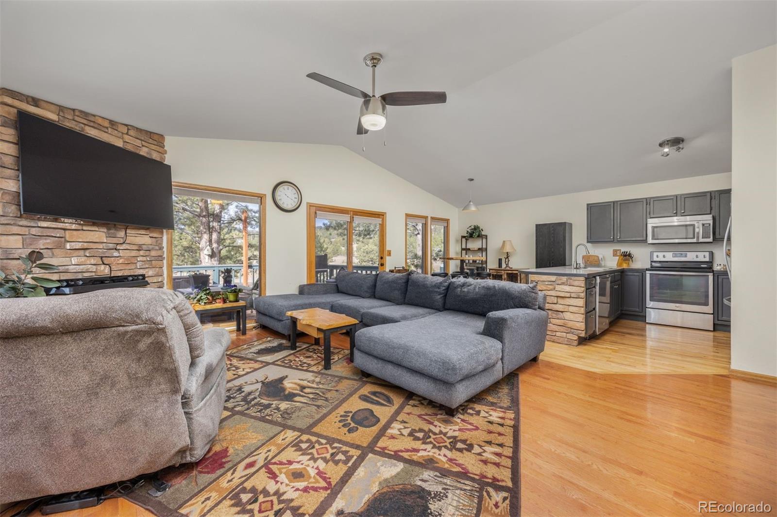 1768 Bluebird Drive Bailey, CO 80421 - Photo 10 of 50 a living room with furniture and a flat screen tv