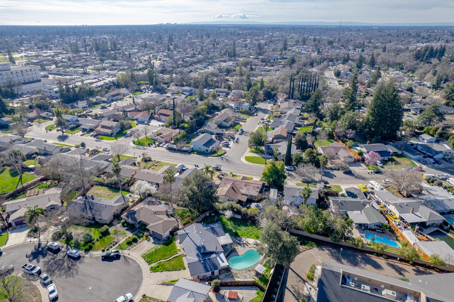 6500 Cookson Way Fair Oaks, CA 95628 - Photo 34 of 37 an aerial view of a city and mountain view in back