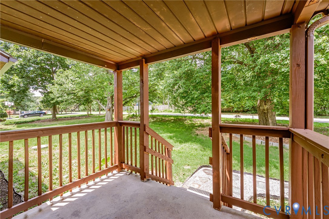 2015 Fordson Road Richmond, VA 23229 - Photo 48 of 48 Covered front porch featuring a wood-finish ceilin