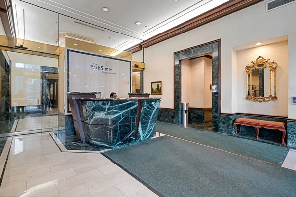 a room with furniture and air hockey table