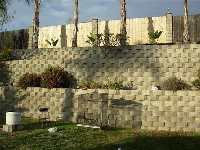 9416 Lake Canyon Road Santee, CA 92071 - Photo 14 of 15 Retaining wall, terraced and landscaped.