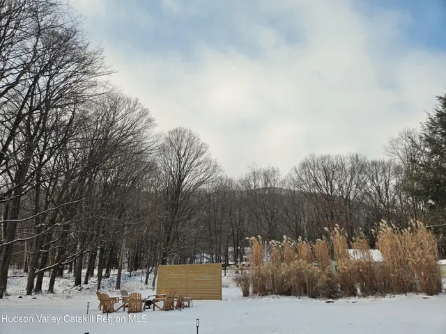 a view of backyard with furniture