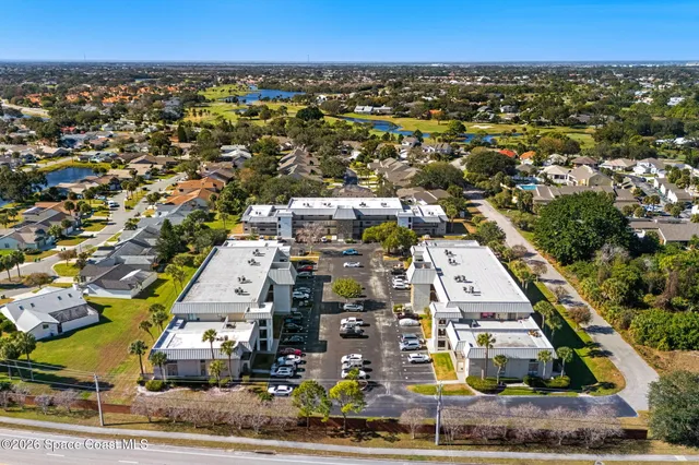 an aerial view of a city