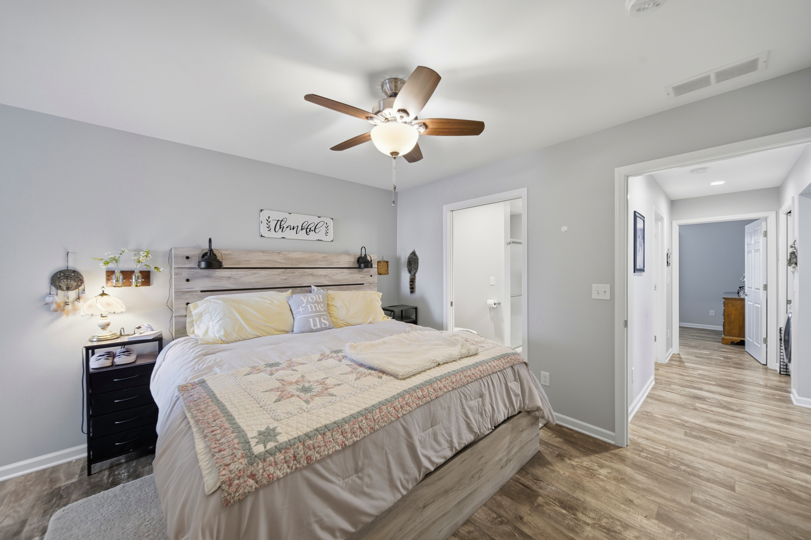 1525 Eadens Place Dixon, IL 61021 - Photo 25 of 30 a bedroom with a bed and wooden floor