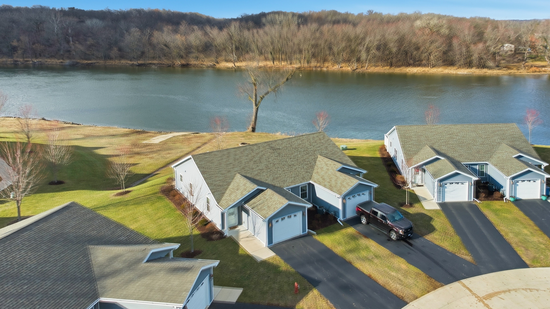 1525 Eadens Place Dixon, IL 61021 - Photo 6 of 30 an aerial view of a house with a lake view
