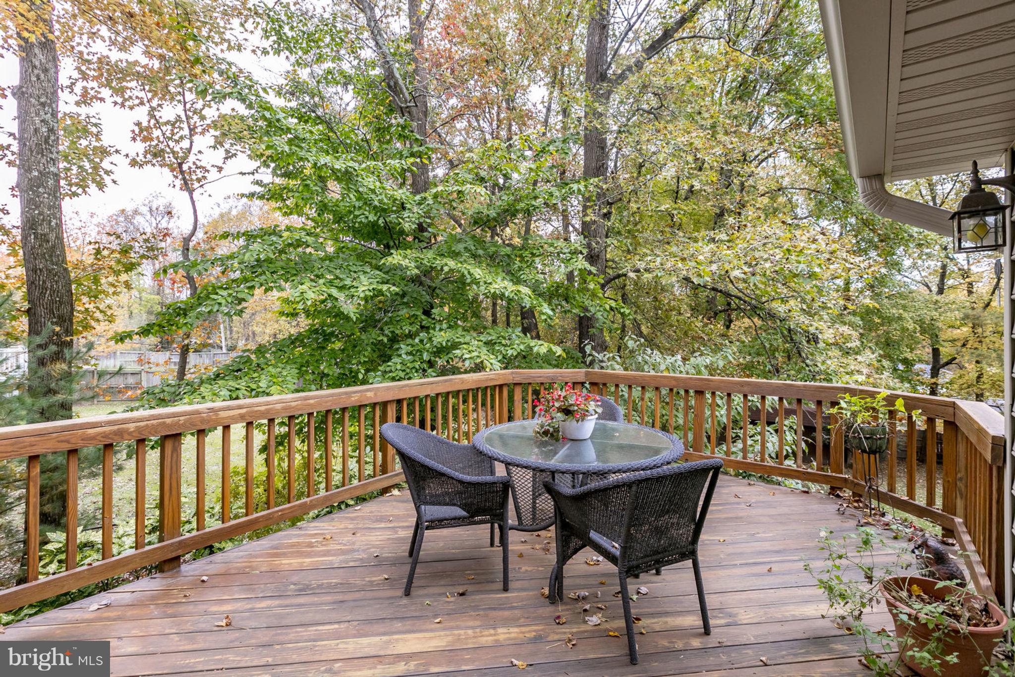 8734 Center Road Springfield, VA 22152 - Photo 17 of 40 Deck Overlooks Beautiful Serene Backyard
