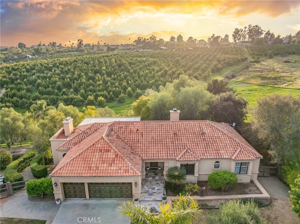 a aerial view of a house