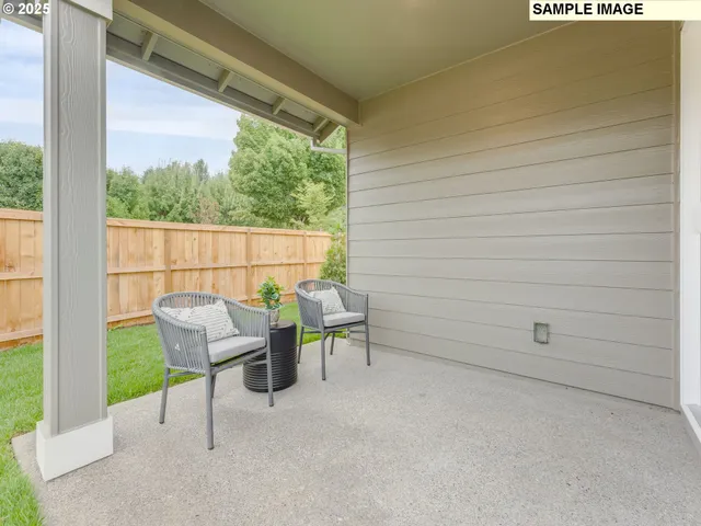 a view of outdoor space with seating