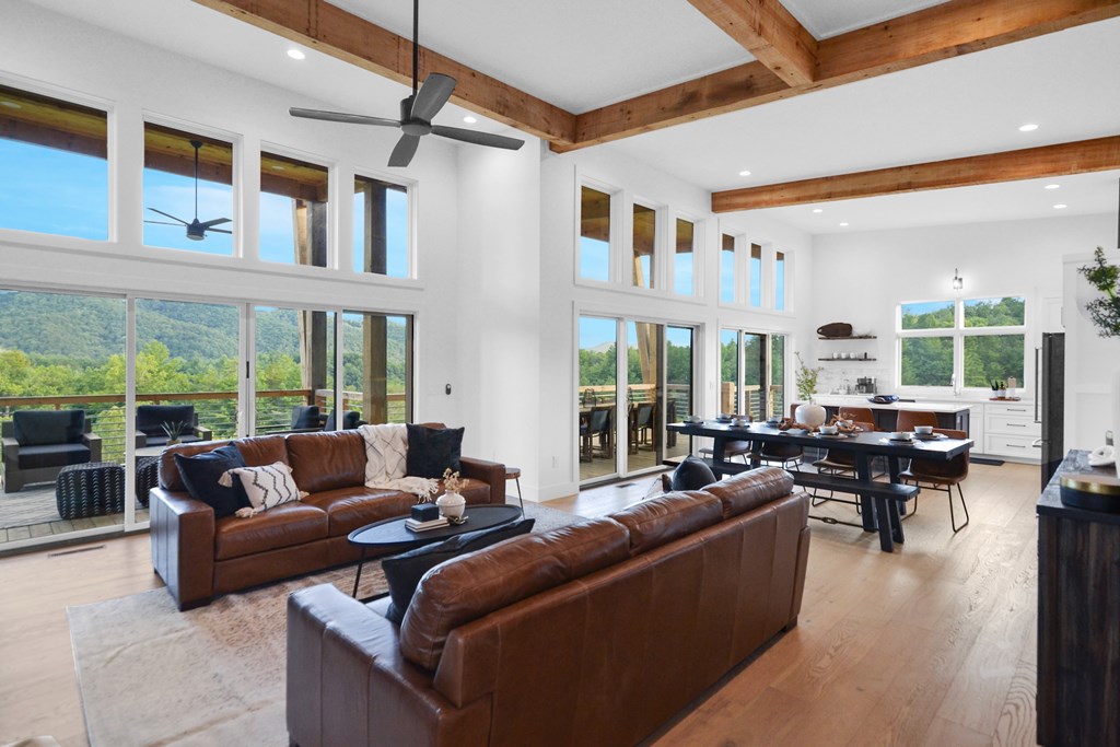 45 Eagle Watch Court Blue Ridge, GA 30513 - Photo 4 of 58 a living room with furniture and a large window
