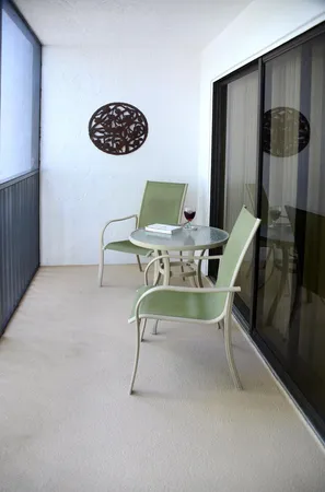 a view of table and chair in room
