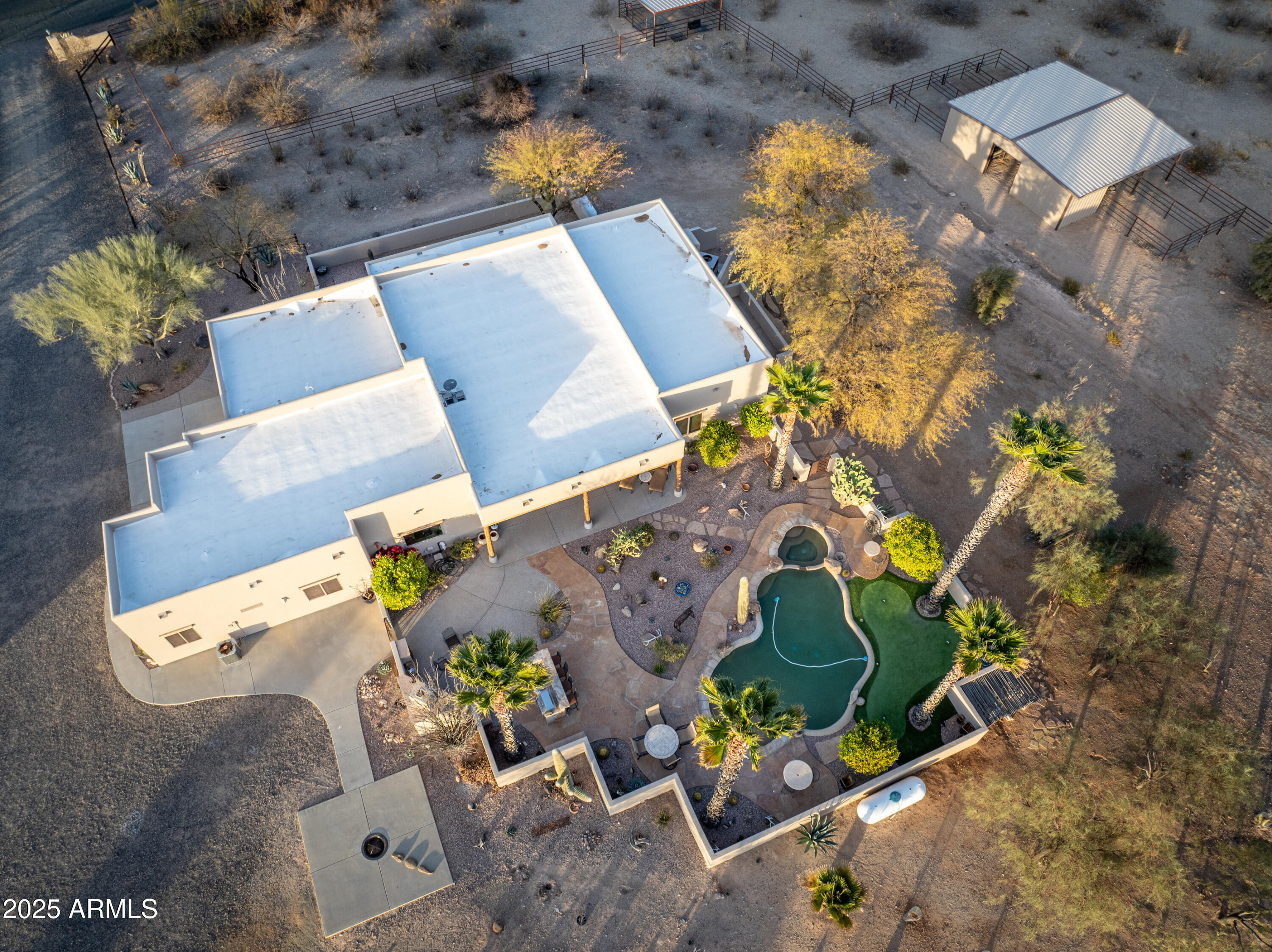 21675 Date Creek Road Wickenburg, AZ 85390 - Photo 33 of 48 Aerial Drone Backyard