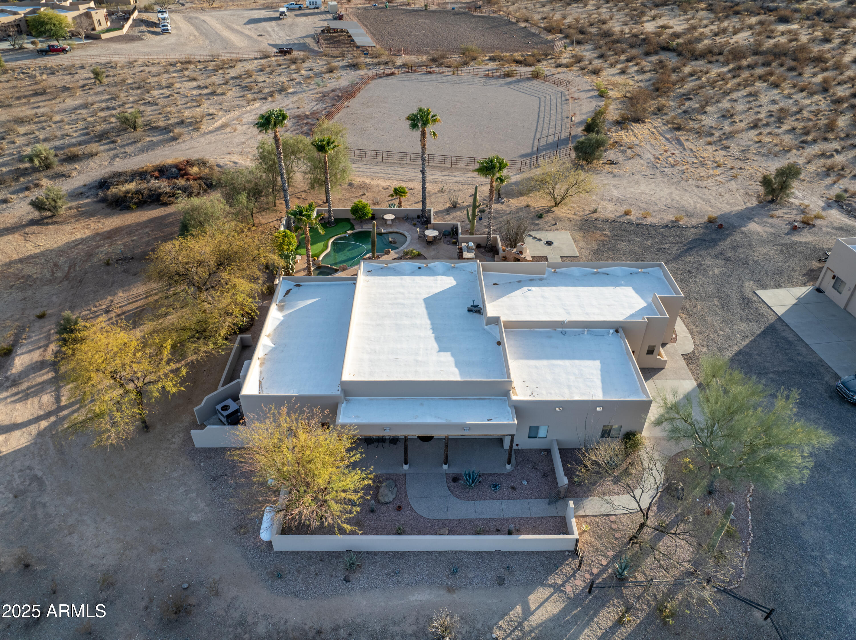 21675 Date Creek Road Wickenburg, AZ 85390 - Photo 34 of 48 Drone Front to Back