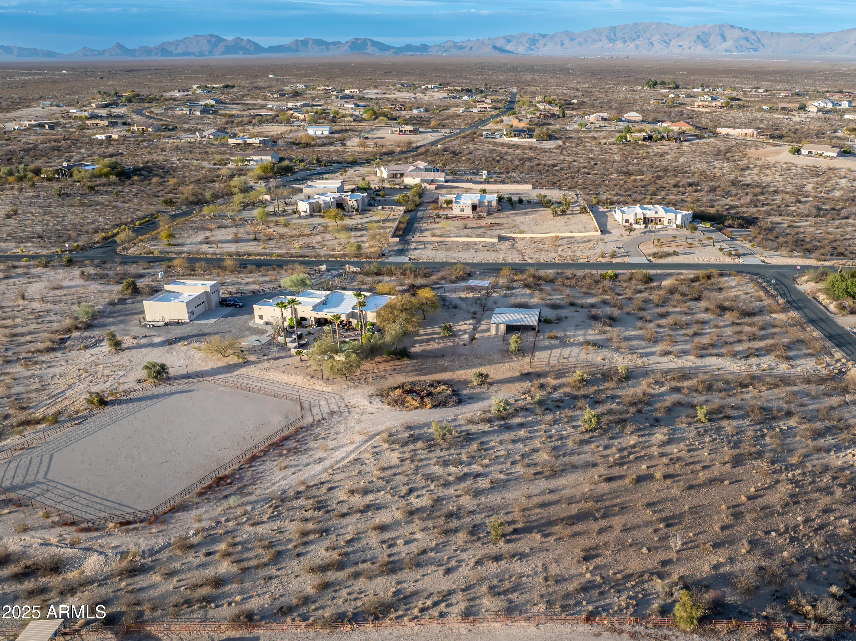 21675 Date Creek Road Wickenburg, AZ 85390 - Photo 35 of 48 Drone View from Behind Property