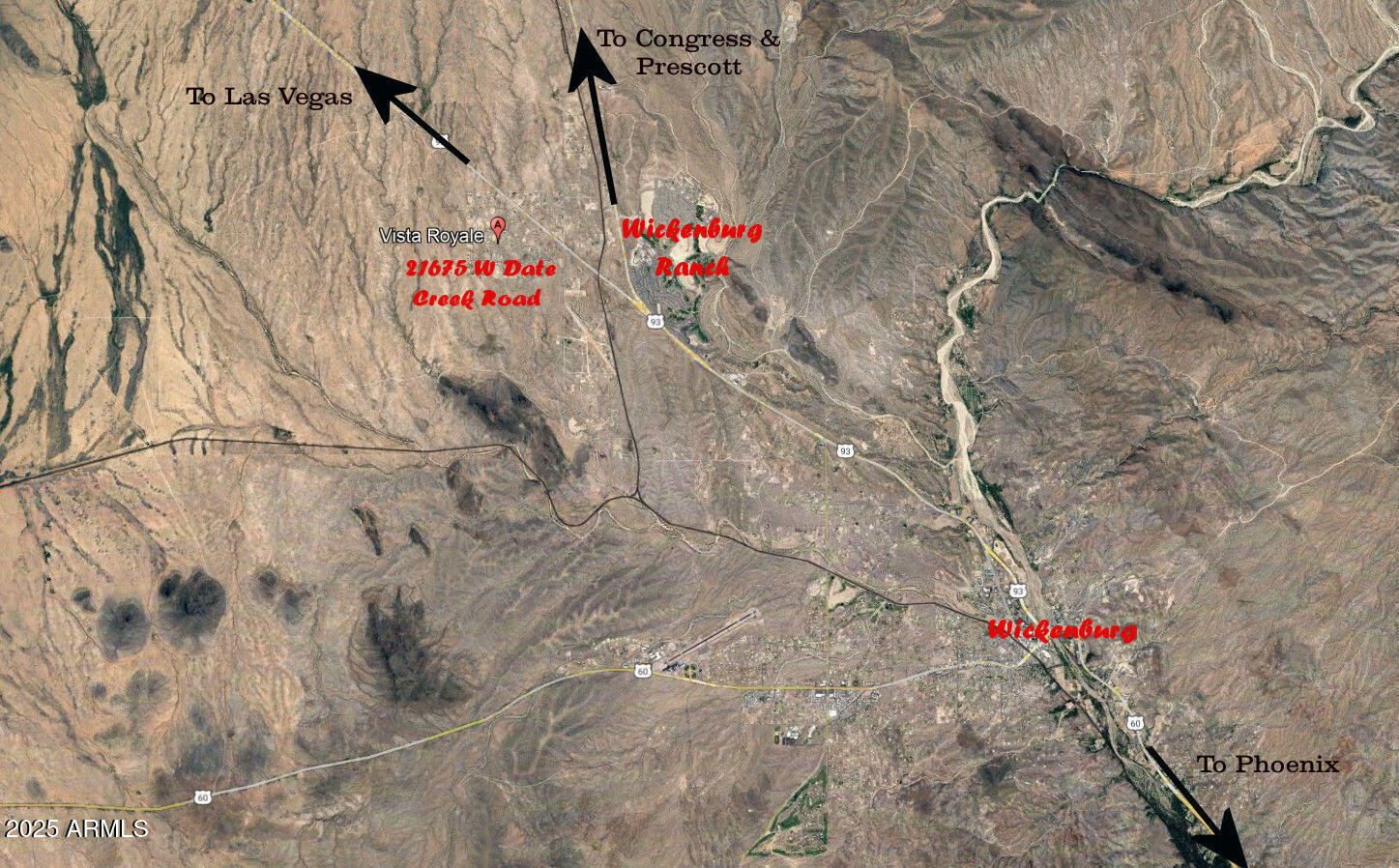 21675 Date Creek Road Wickenburg, AZ 85390 - Photo 46 of 48 Area Map