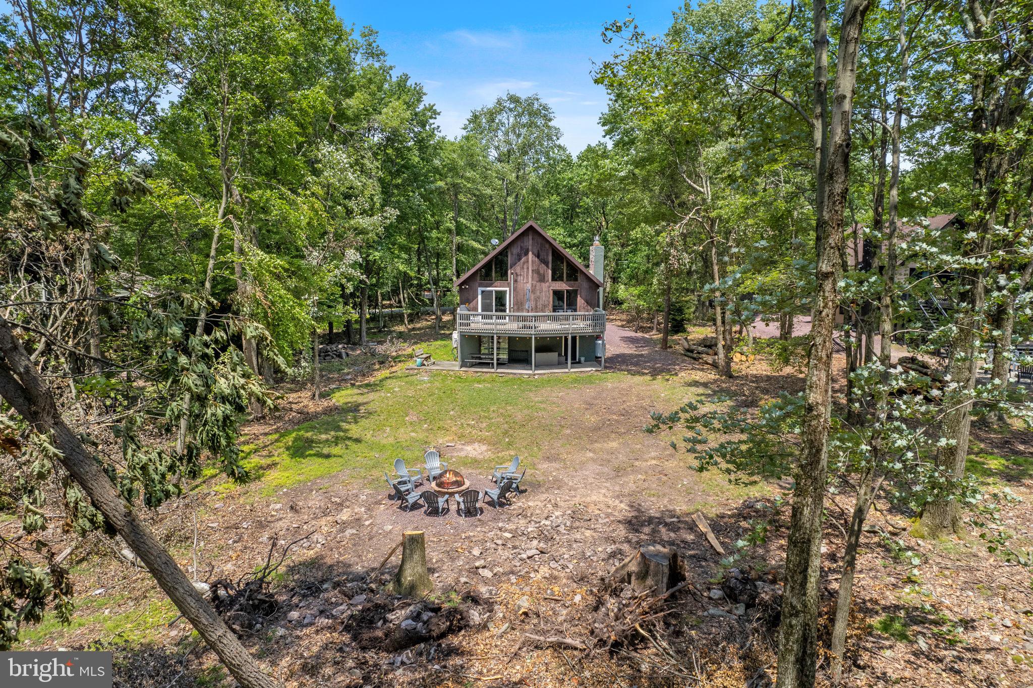 81 Pineknoll Drive Lake Harmony, PA 18624 - Photo 54 of 61 Back Exterior (Faces the Forest)