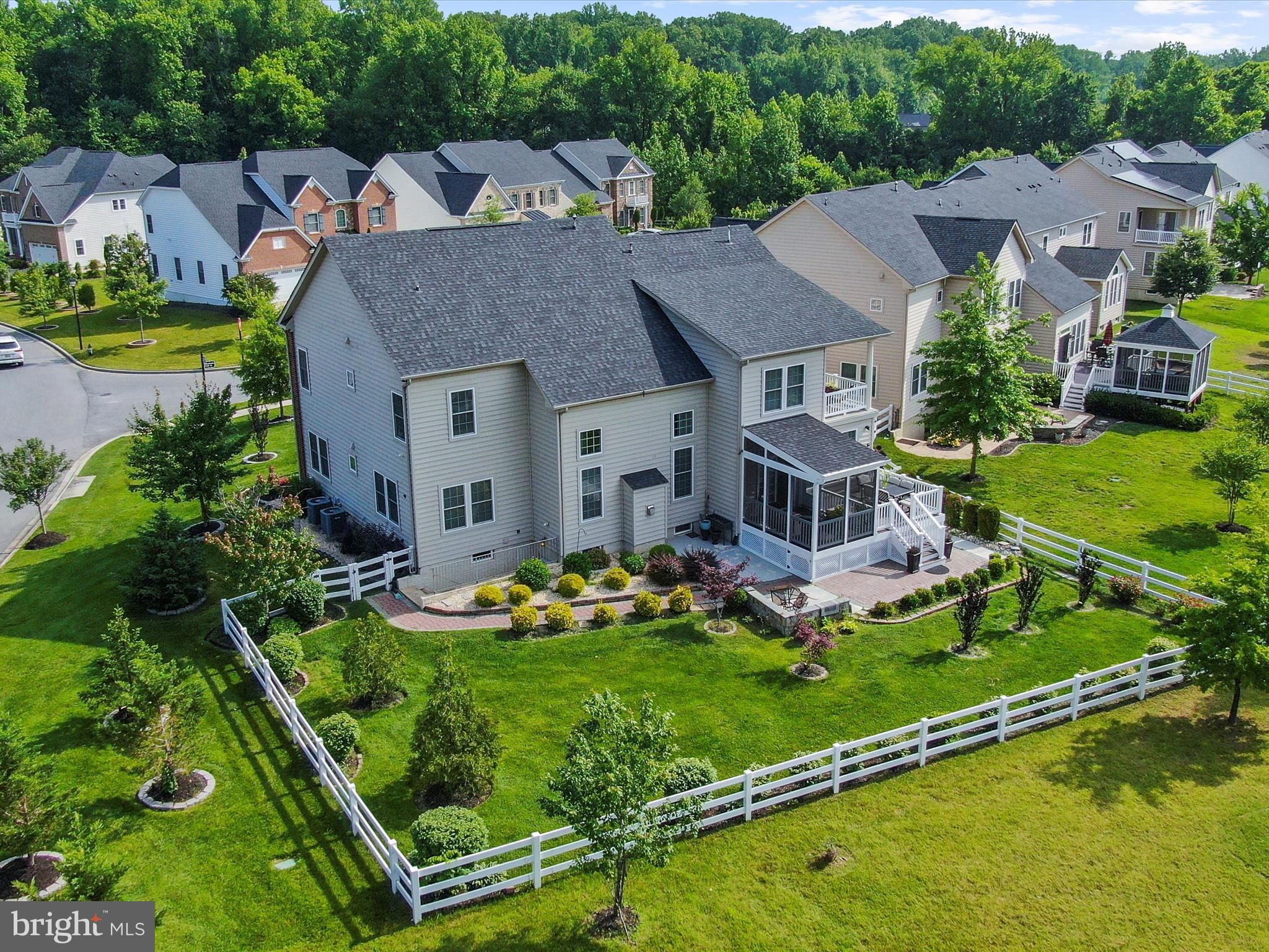 13801 Racetrack Field Court Bowie, MD 20720 - Photo 62 of 66 an aerial view of a house with swimming pool garden and patio