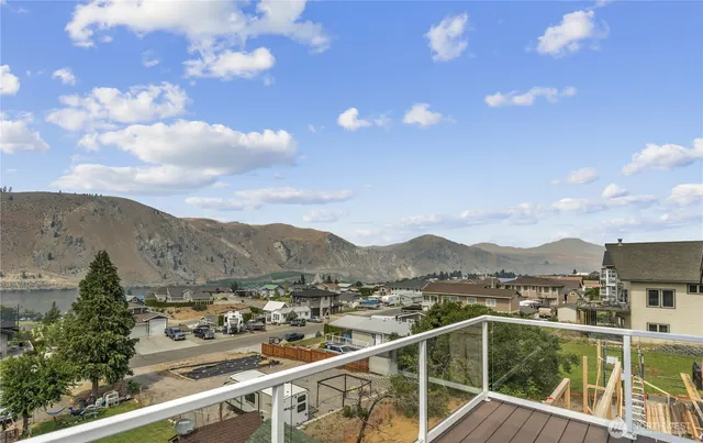a view of a city from a balcony