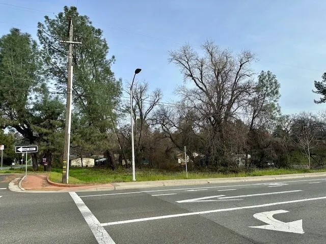 a view of a city street from a terrace
