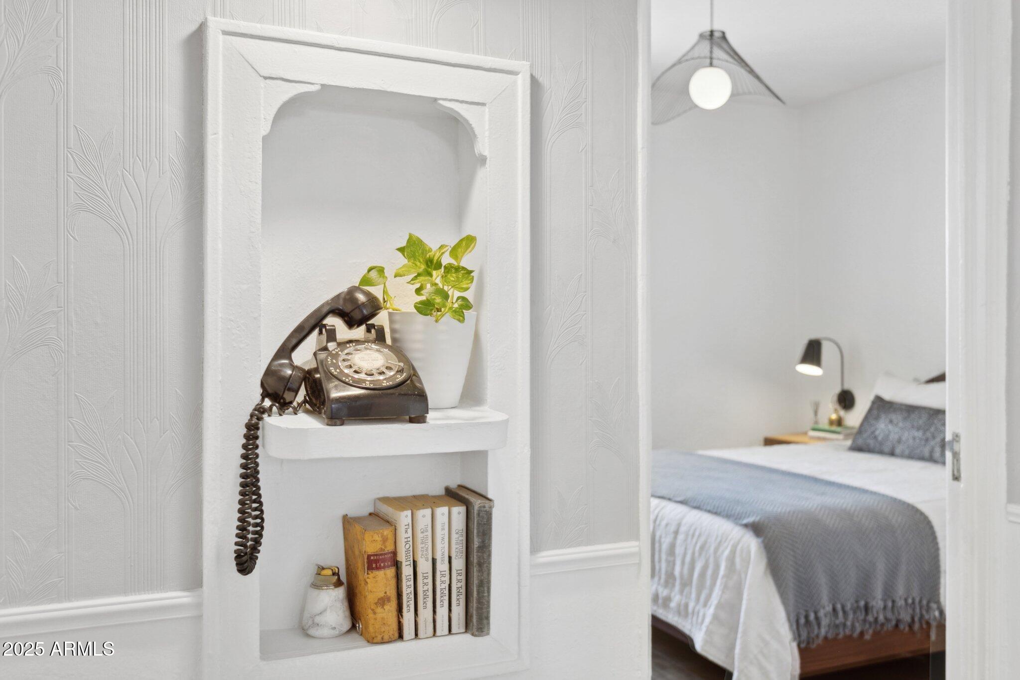 1111 East Coronado Road Phoenix, AZ 85006 - Photo 45 of 77 a bedroom with a bed and a mirror