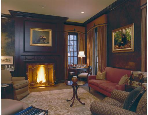 40 Cottage Street Brookline, MA 02445 - Photo 5 of 17 a living room with furniture and a fireplace