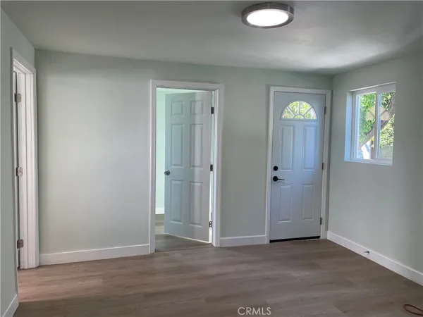 an empty room with a window