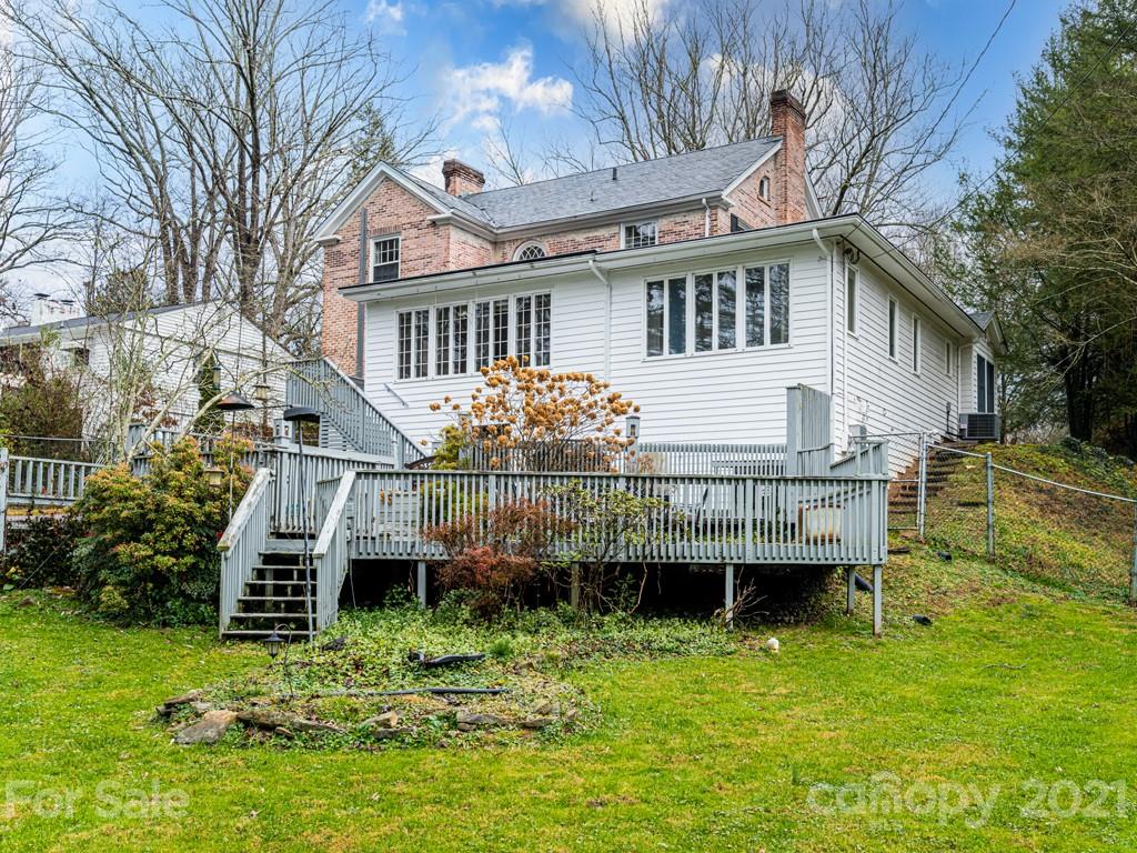 11 Hilltop Road Asheville, NC 28803 - Photo 41 of 42 a view of a house with a yard balcony and sitting area